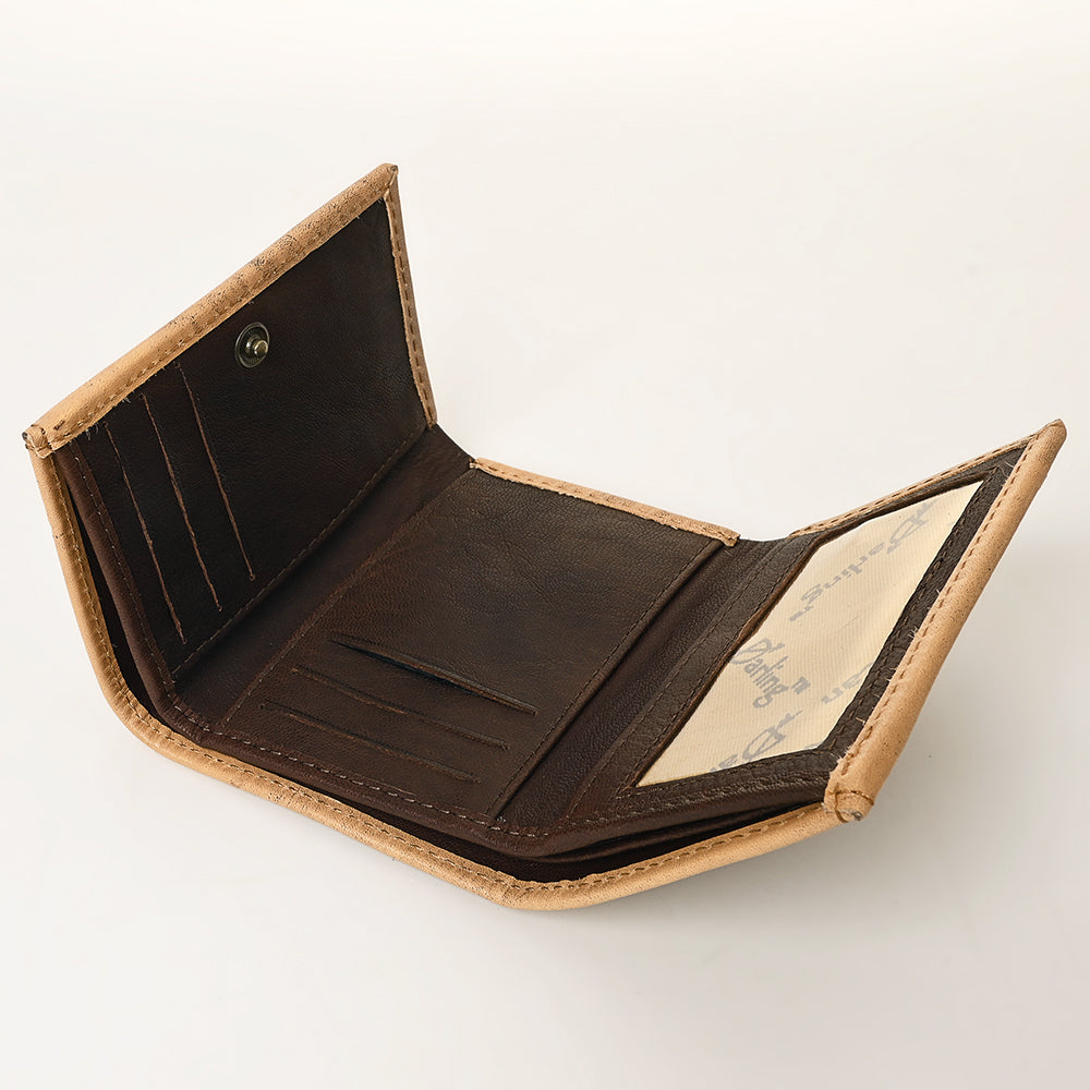 ADBG1310 American Darling Hand Tooled Leather Trifold Wallet | Floral Carved Purse