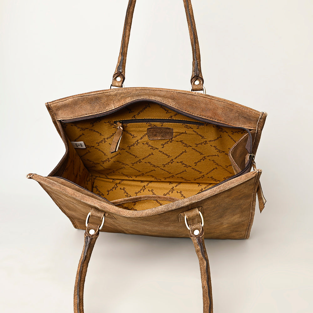 ADBGA496 American Darling Western Leather Tote Bag Full Grain Genuine Leather