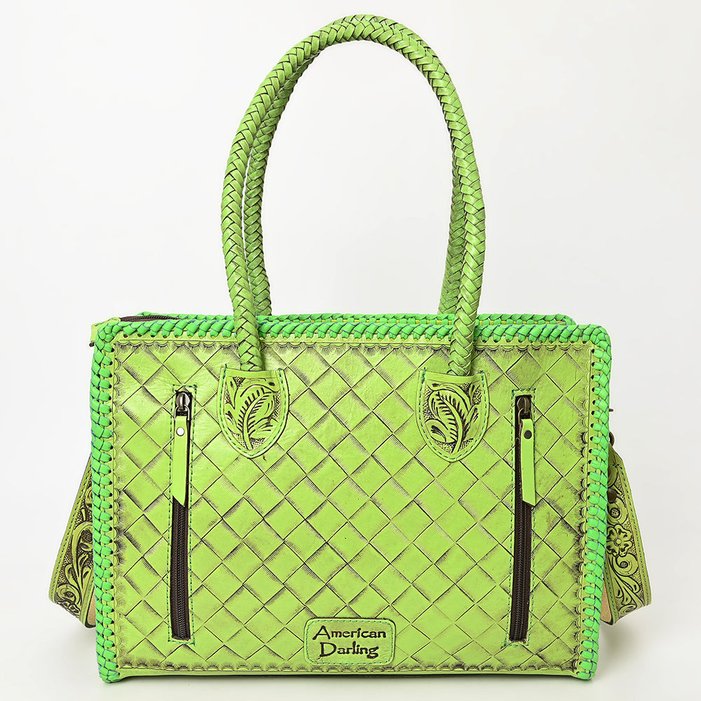 ADBG1412 American Darling Western Hand-Tooled Genuine Leather Tote Bag for Everyday Carry