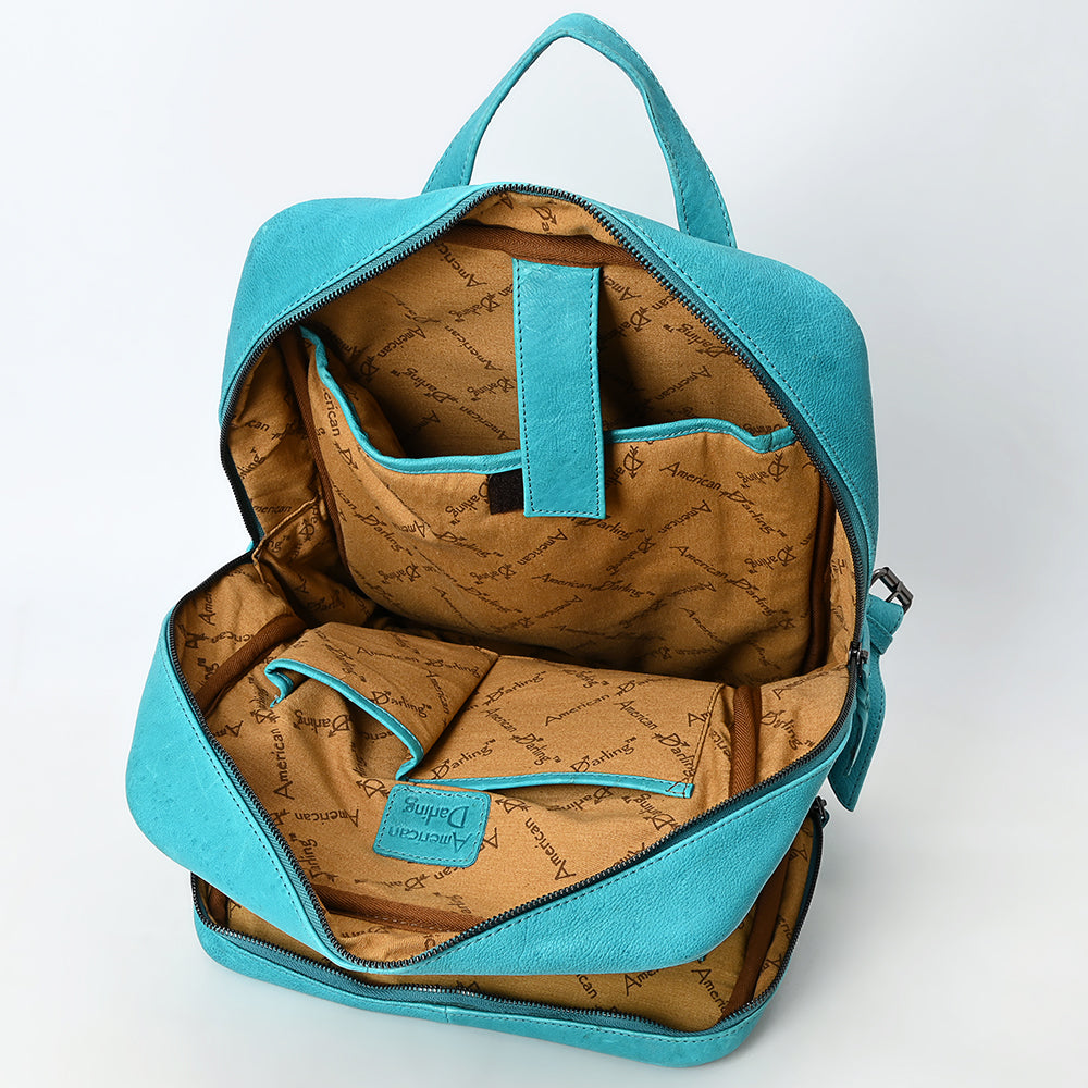 ADBGM391 Leather Backpack - Structured Full-Grain Western Travel & Work Bag