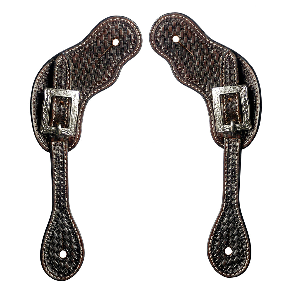 BER411-Western American Leather Spur Strap