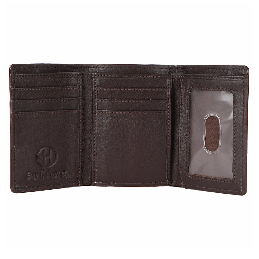 BEBGM169-Western Leather Trifold Wallet