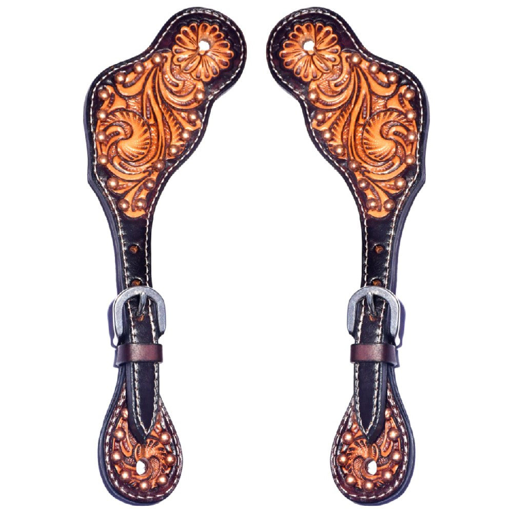 BER195-Western American Leather Spur Strap