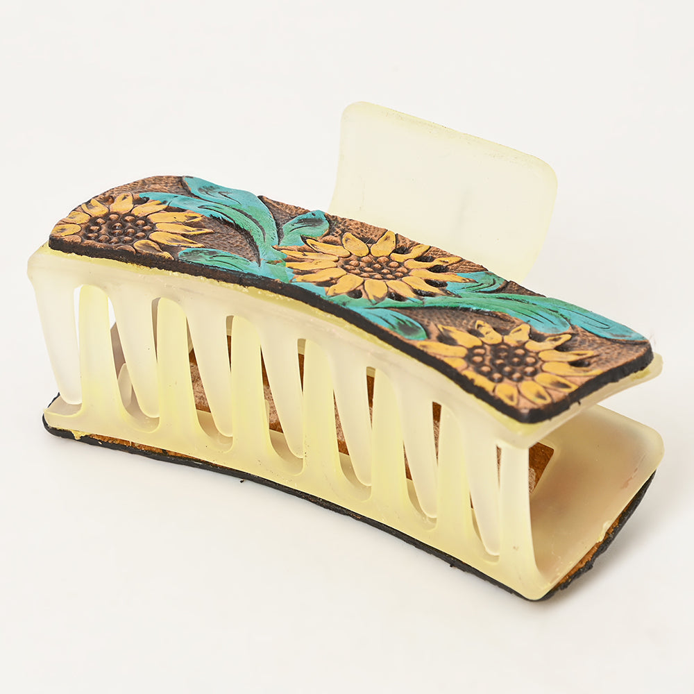 ADHC139 Beautifully Hand Tooled Women Ladies Hair Band Clip Clutcher