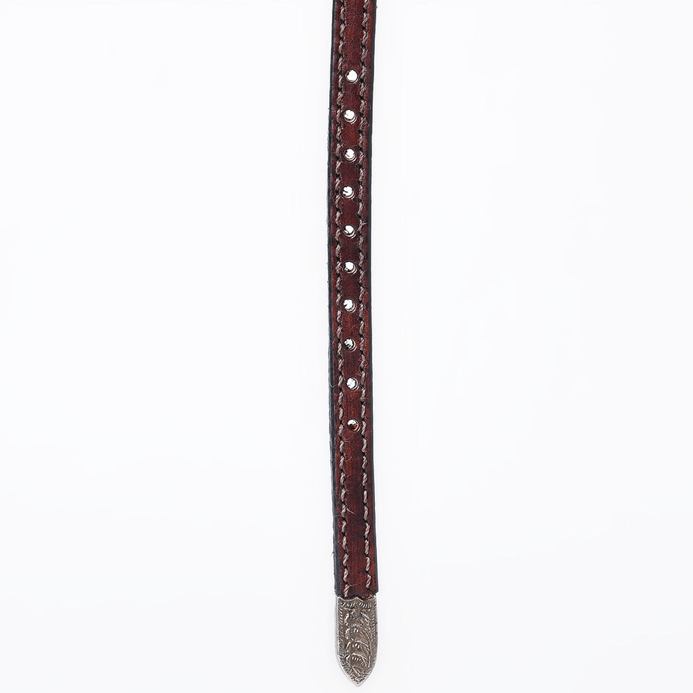 ADHTBR105 Hand tooled Genuine American Leather Hatband Unisex