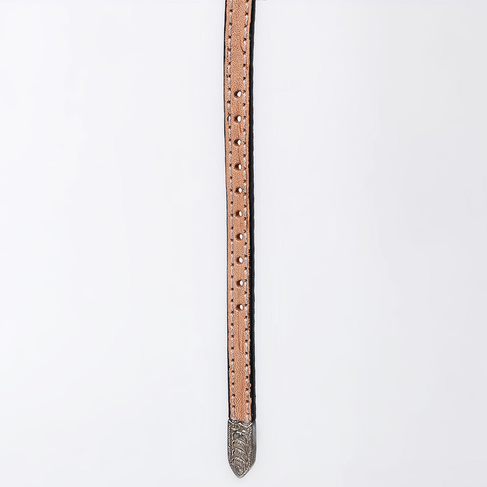 ADHTBR106 Hand tooled Genuine American Leather Hatband Unisex