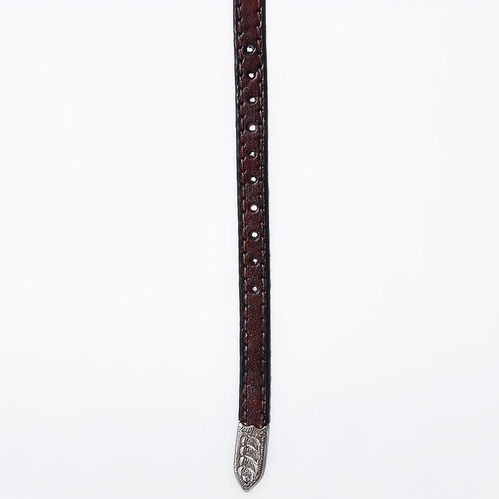 ADHTBR107 Hand tooled Genuine American Leather Hatband Unisex