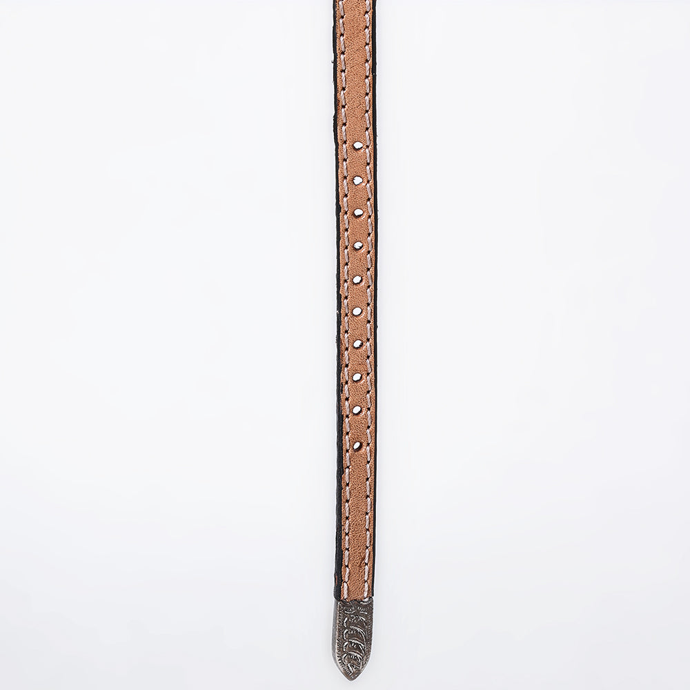 ADHTBR116 Hand tooled Genuine American Leather Hatband Unisex