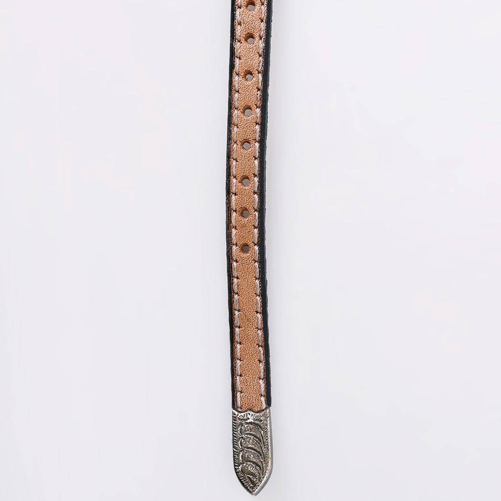 ADHTBR118 Hand tooled Genuine American Leather Hatband Unisex