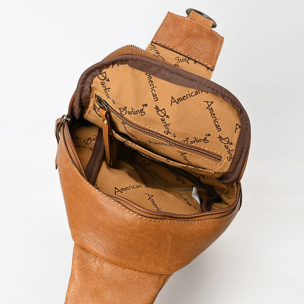 ADBGA608 American Darling Western Hair On Hide & Tooled Leather Sling