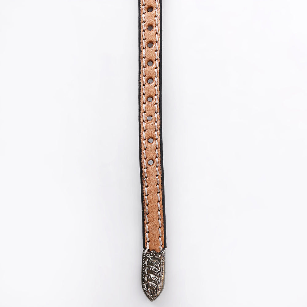 ADHTBR120 Hand tooled Genuine American Leather Hatband Unisex
