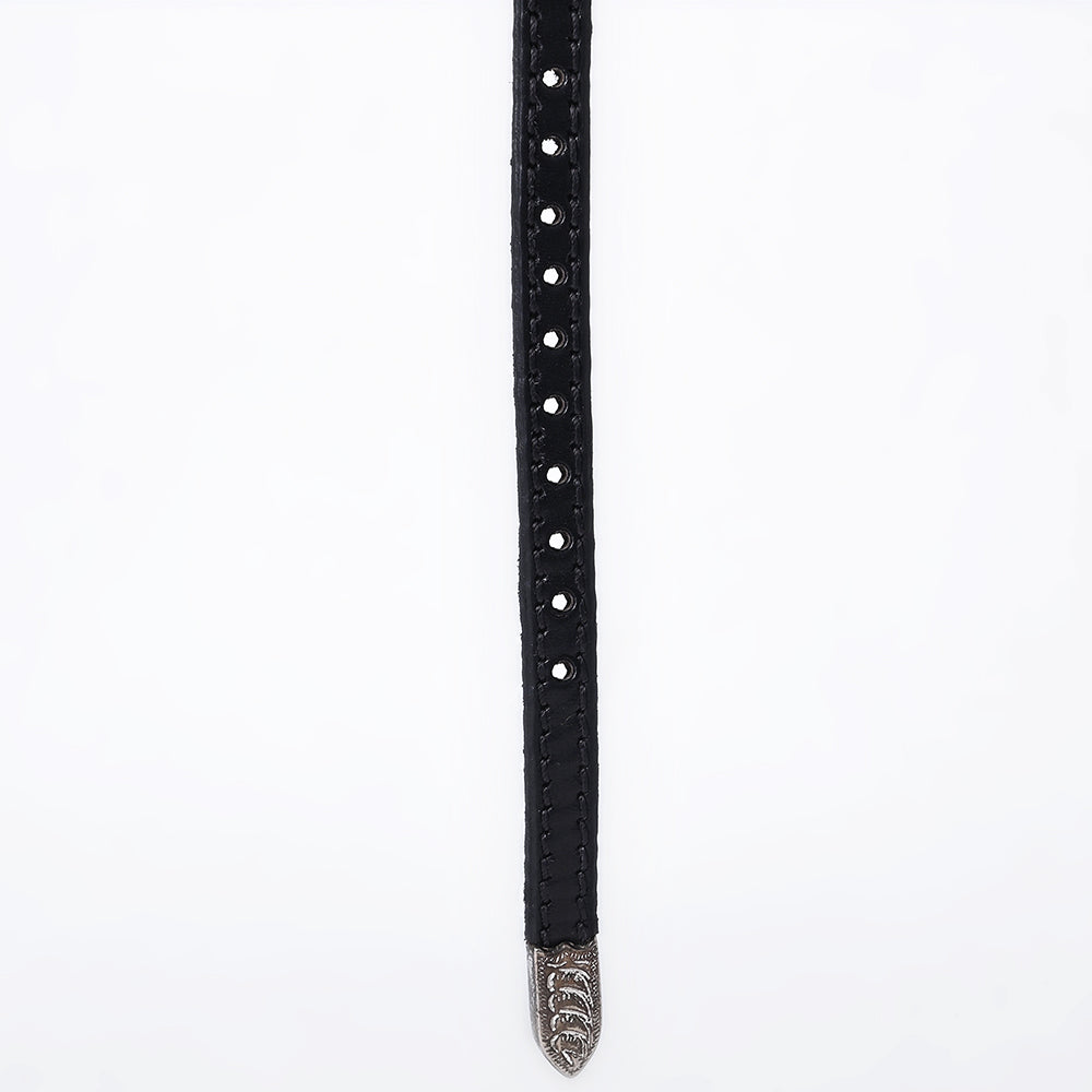 ADHTBR129 Hand tooled Genuine American Leather Hatband Unisex