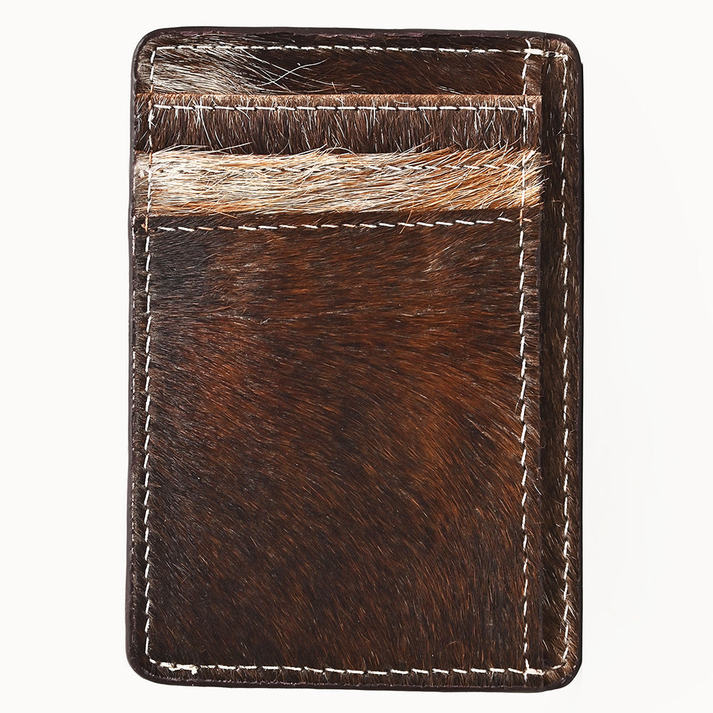 ADCCM109 Hair-On Cowhide Vertical ID Card Holder - Western Style
