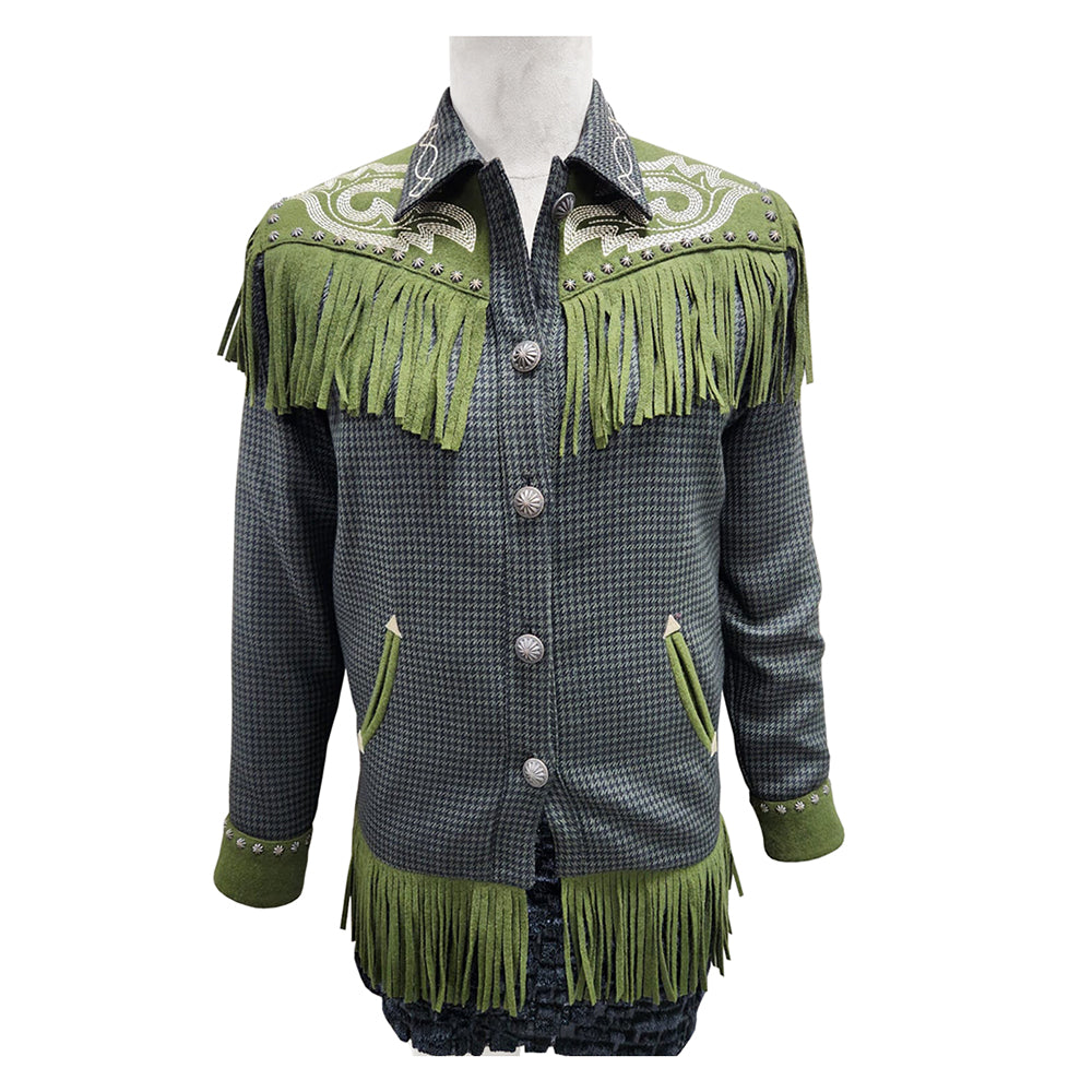 ADJKT062 Women Woolen Fabric Shirt Jacket Dress