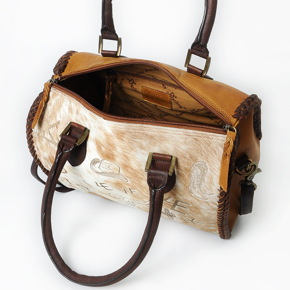 ADBGM671 Speedy Hair-On Genuine Leather women bag western Bag