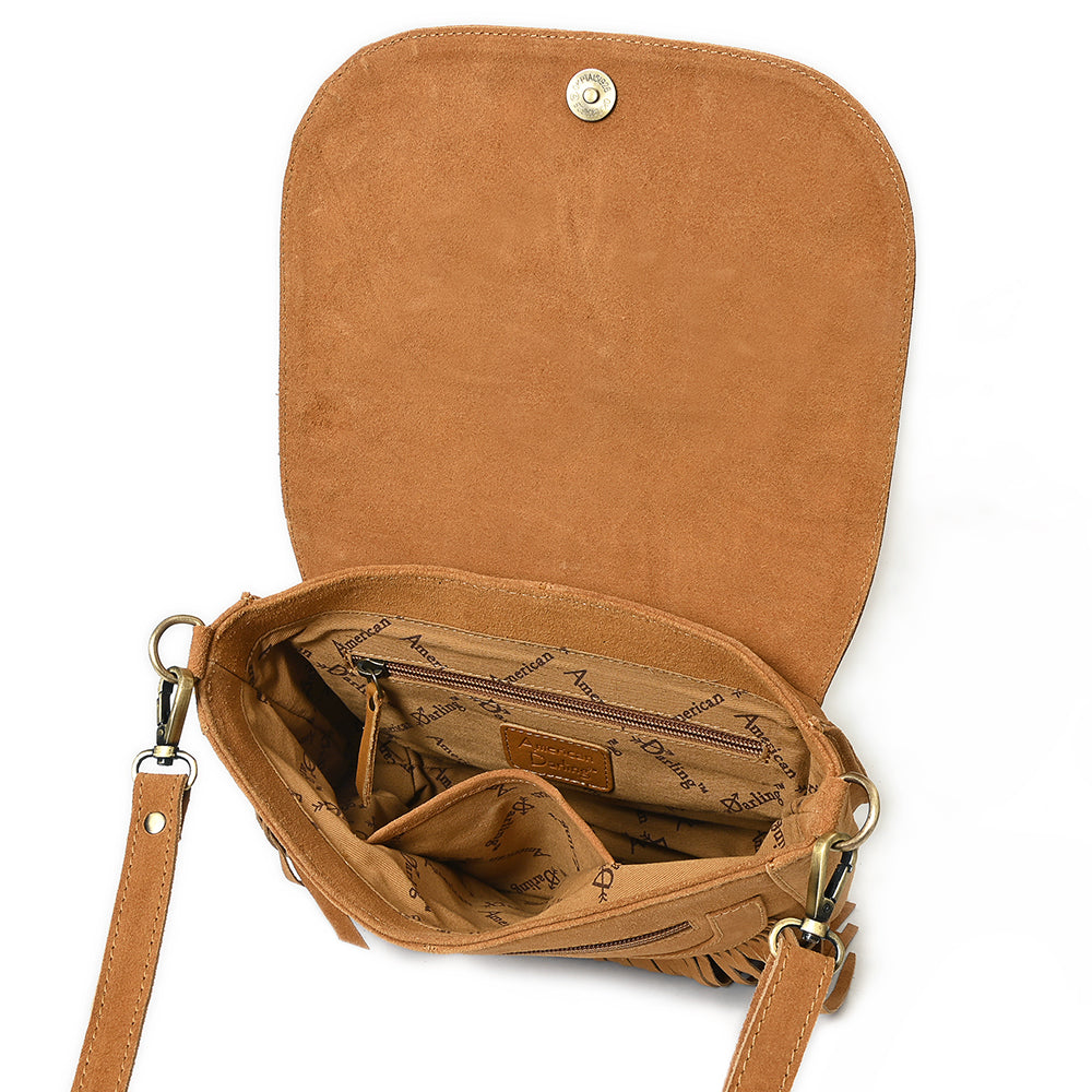 ADBGA836 Crossbody Genuine suede Genuine Leather women bag western Bag