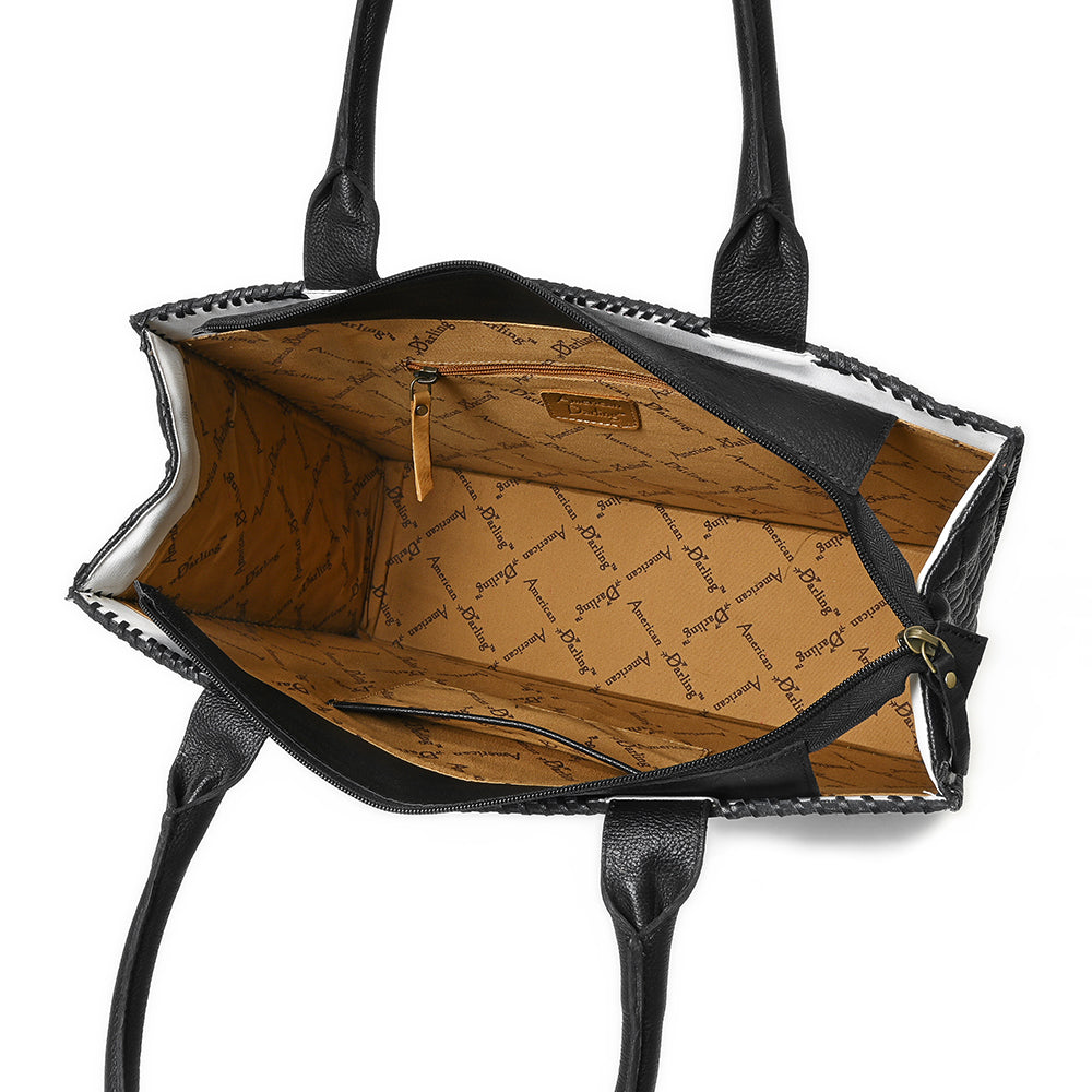 ADBGA884 Tote Embroidery Genuine Leather women bag western Bag