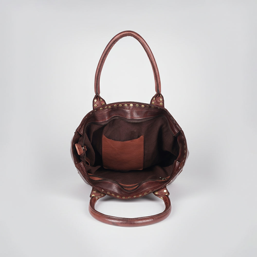 SWL139 Solviera -Handcrafted Riveted Tote