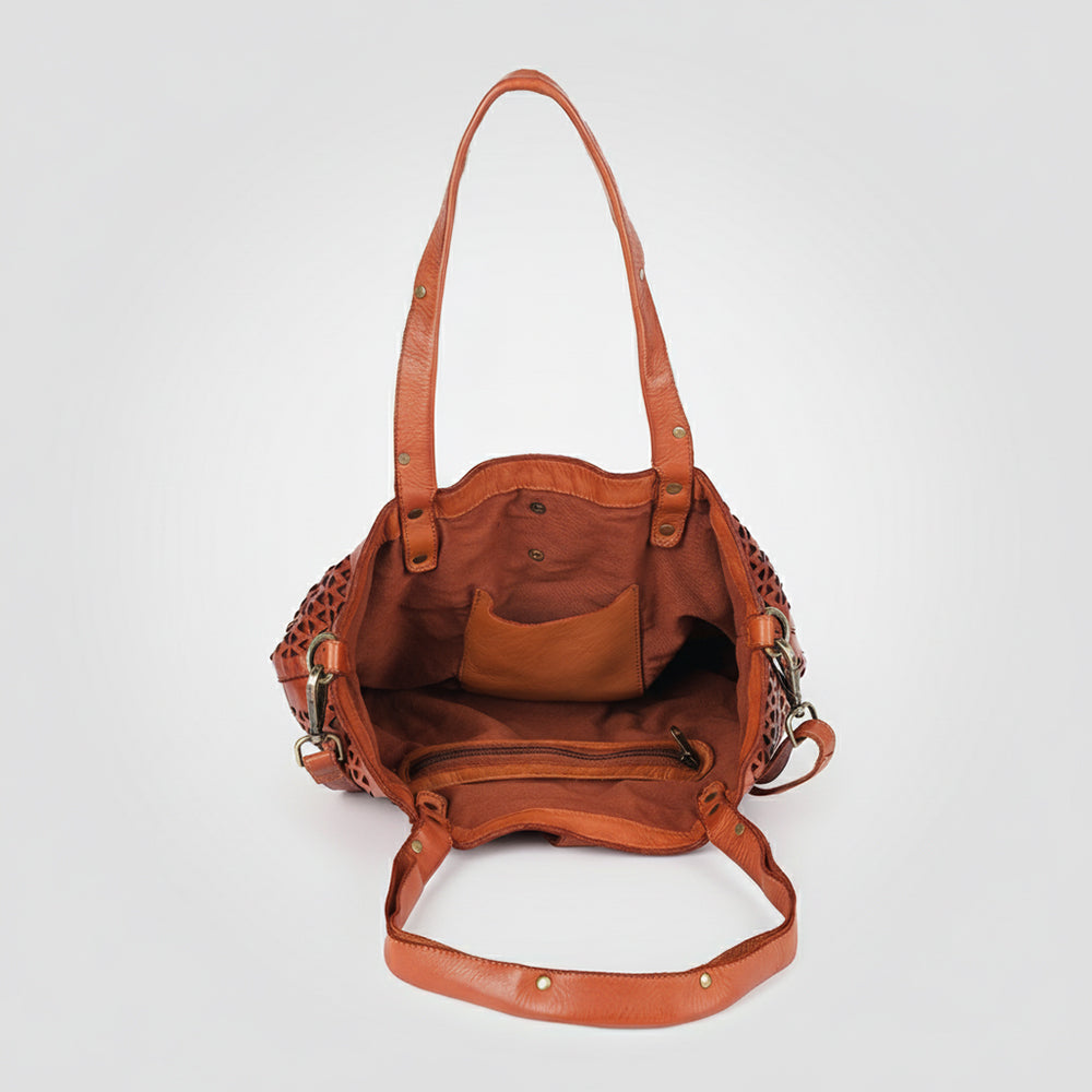 SWL146 Ventello - Leather Perforated Tote Bag