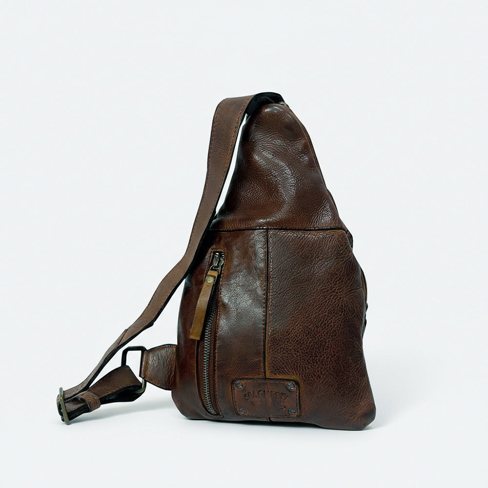 SWL155BRN Sling Genuine Leather Women Bag Western Handbag