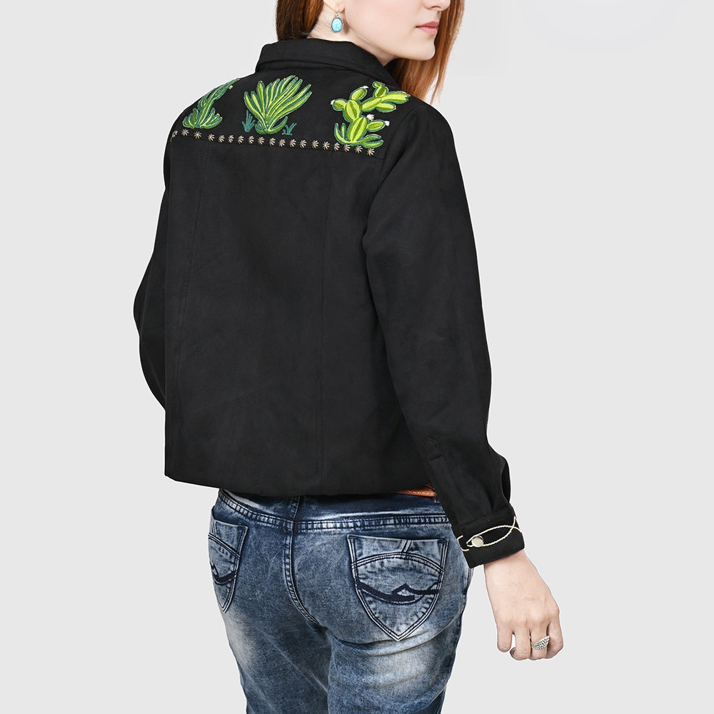 ADJKT074 Women Fabric Shirt Jacket Dress