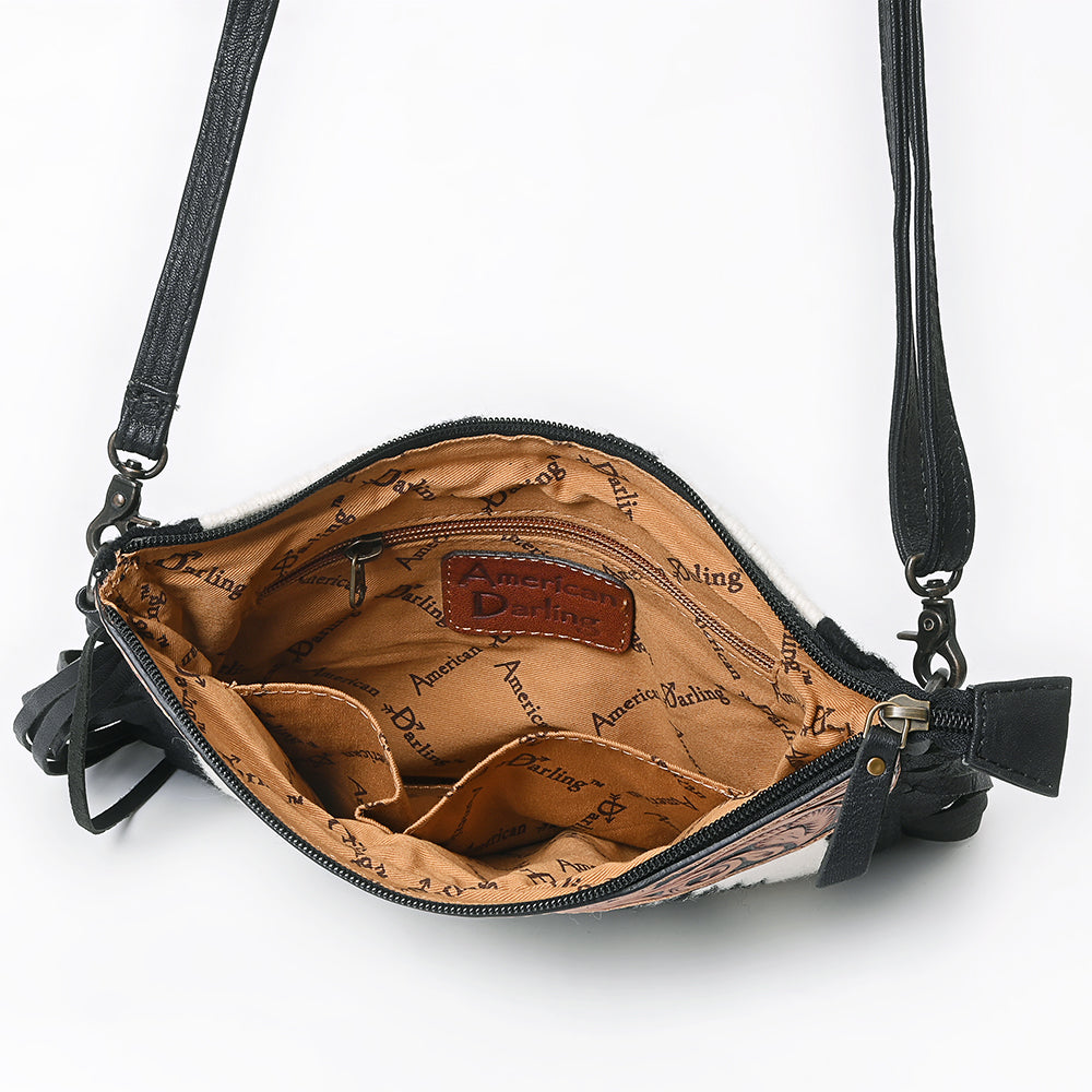 ADBG1828 Small Crossbody Saddle Blanket Genuine Leather women bag western Bag