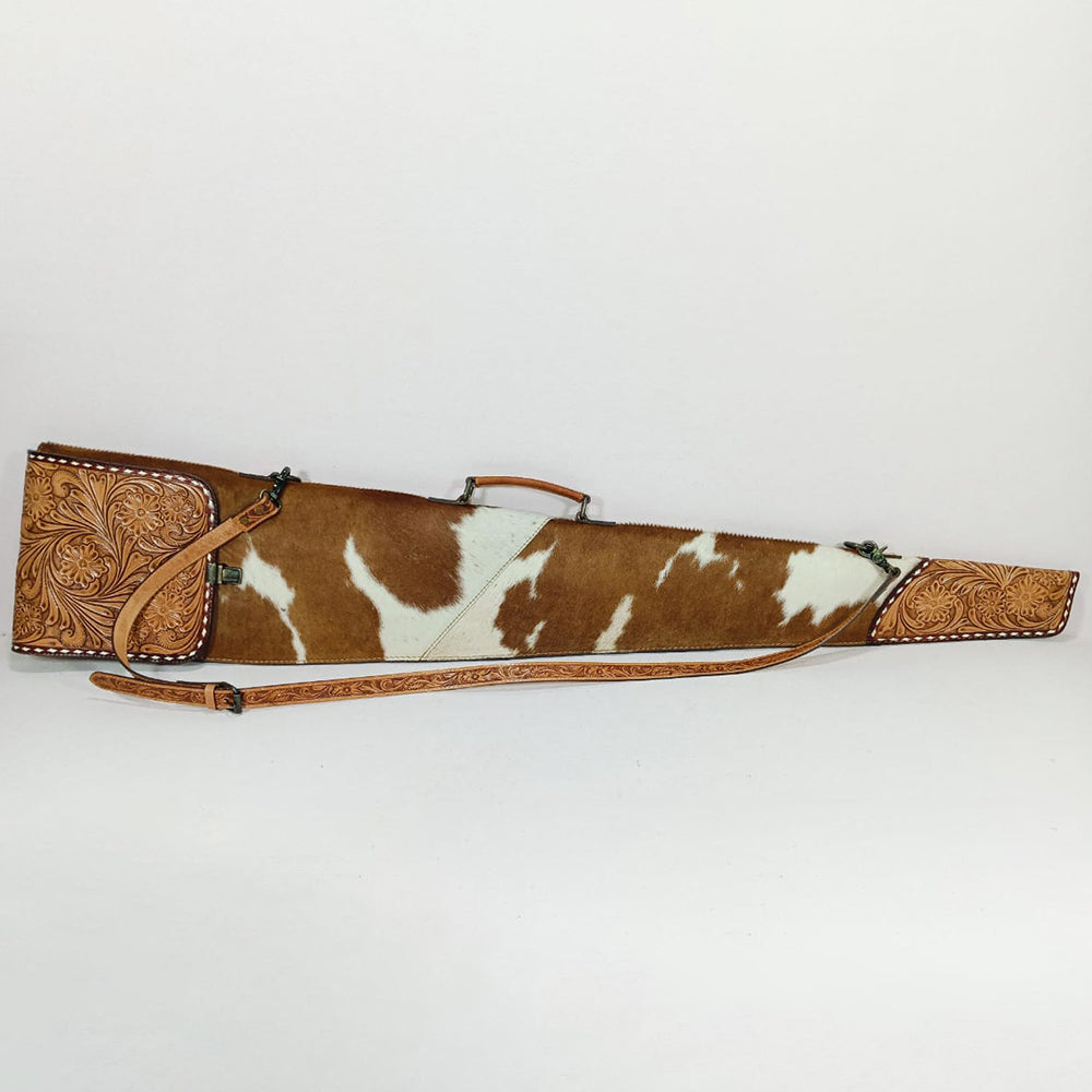ADGC111 American Darling Hair On & Hand Tooled Leather Western Rifle Gun Case