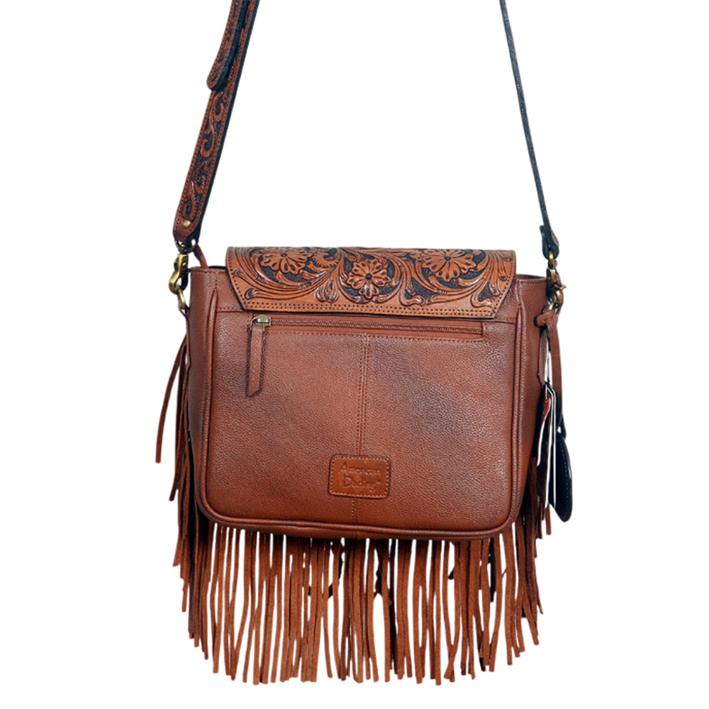 ADBGA978 Crossbody Hair on Hand Tooled Genuine Leather Women Bag
