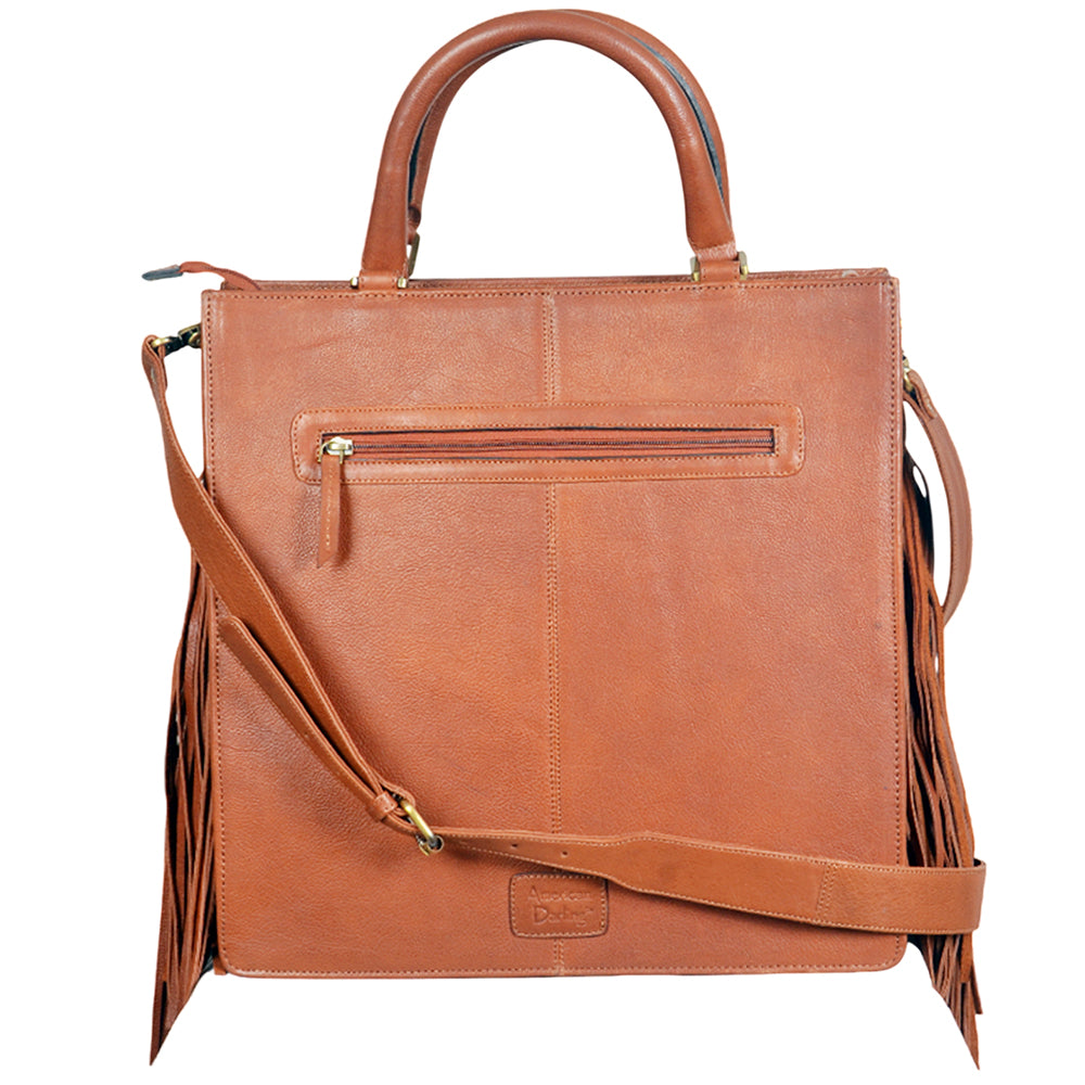 ADBGA1016 Tote Hair On Hand Tooled Genuine Leather Women Bag