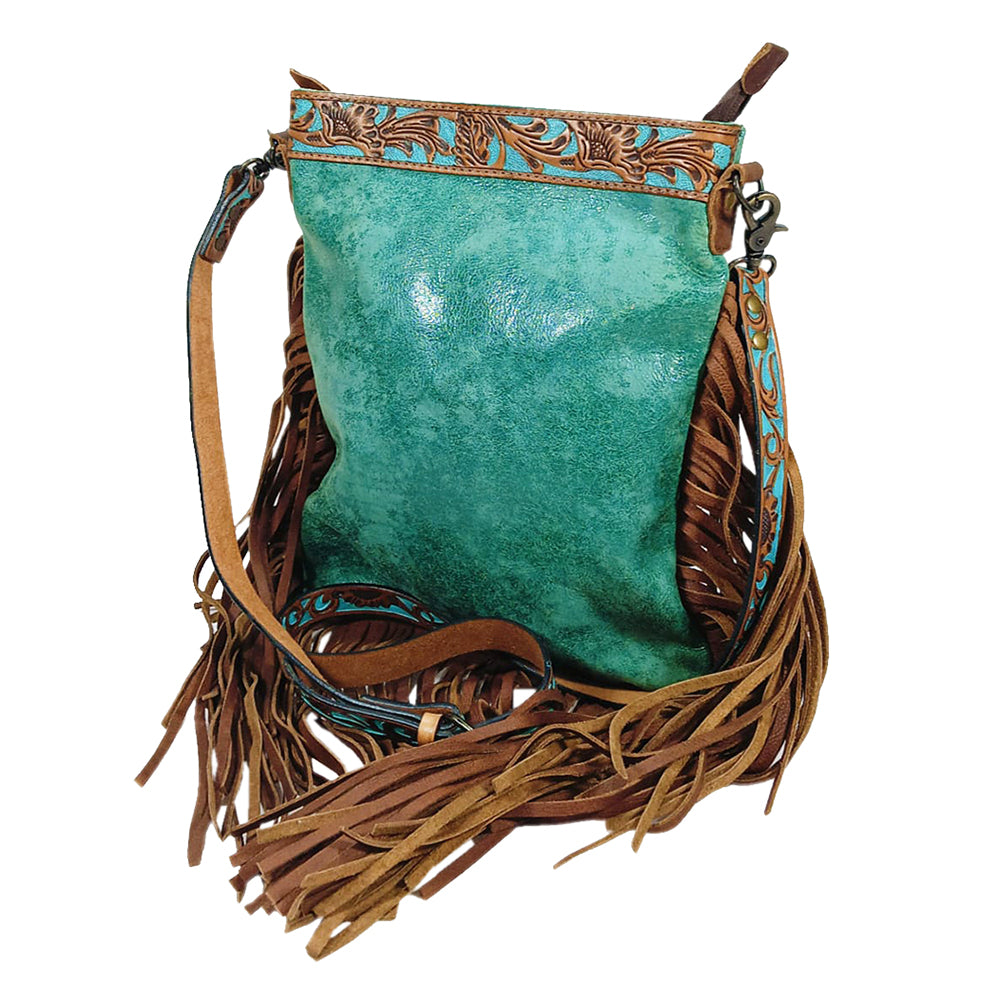 GIBGX1538 American Darling Western Leather Tote Bag Hair-On Cowhide Handcrafted Braided Shoulder Bag