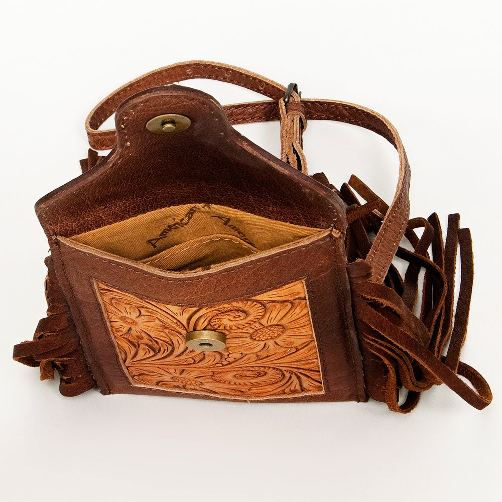 ADBG943 Cellphone Holder Hand Tooled Genuine Western Leather Bag