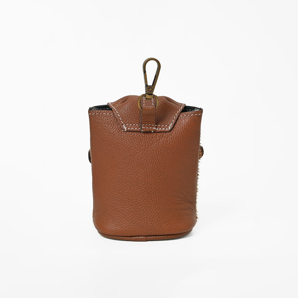 ADCHA122 American Darling Genuine Hair-On Hide Mini Backpack Keychain Pouch