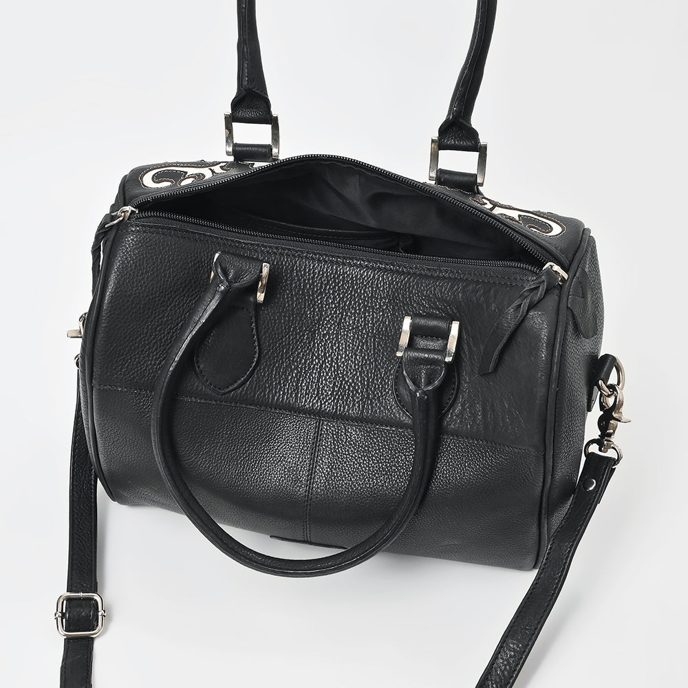 ADBGM897 Western Floral Overlay Leather Speedy Bag - American Darling