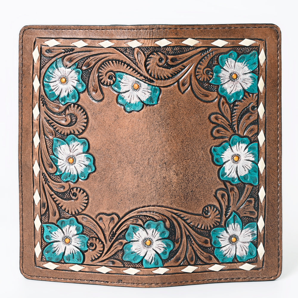 KBG206 American Darling Genuine Leather Hand Tooled Floral Wallet