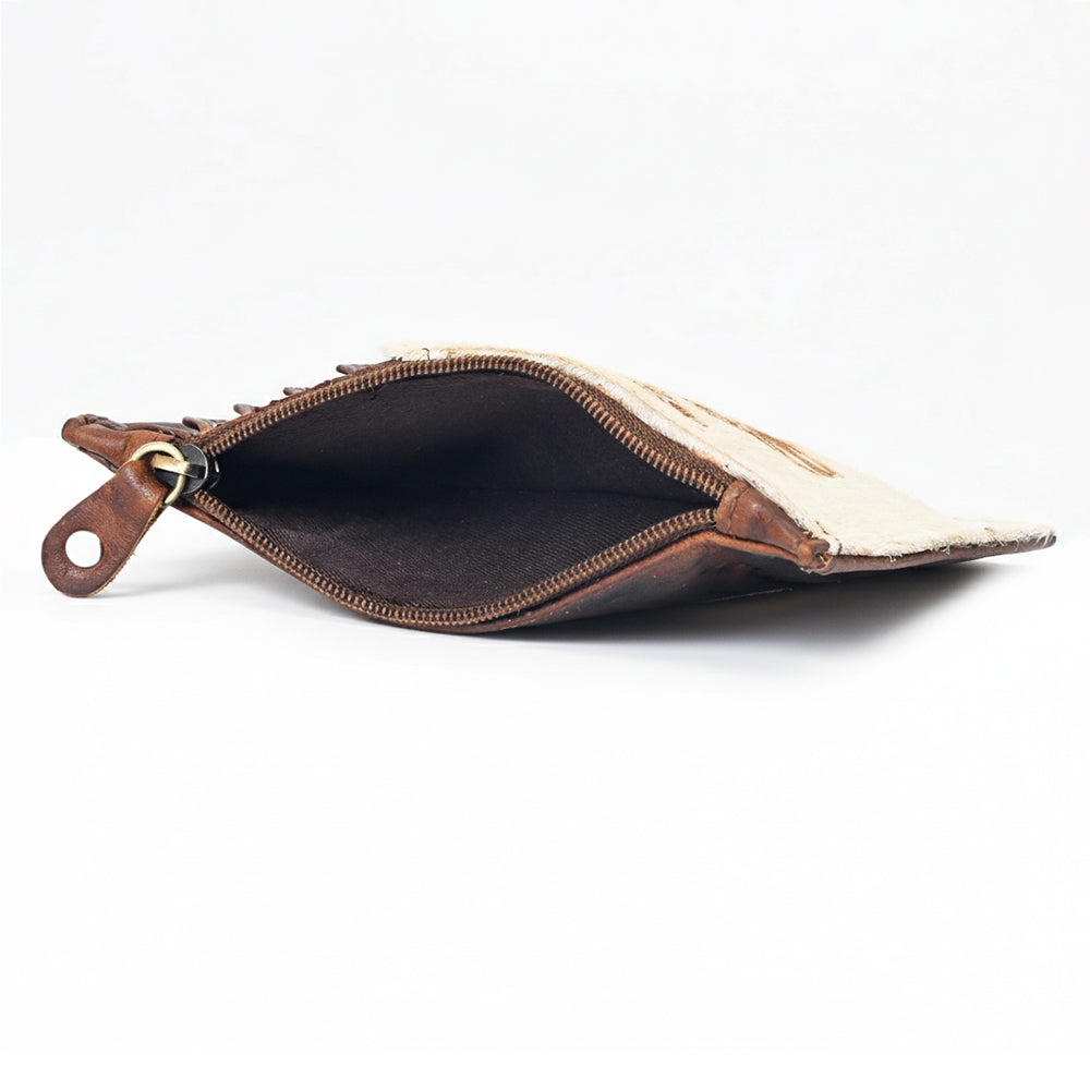 Sandy Rodeo Genuine Hair On Leather Card Holder