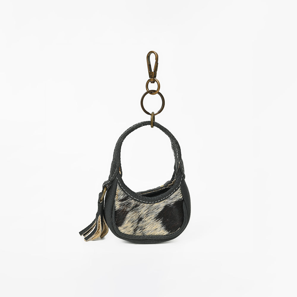 ADCHA123 American Darling Genuine Hair-On Mini Hobo Bag Keychain Pouch