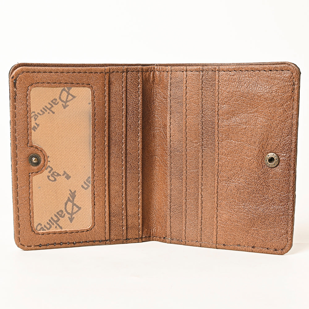 ADBG1248 American Darling Western Genuine Leather Crocodile Embossed Wallet Bag -Compact Women Handmade Wallet