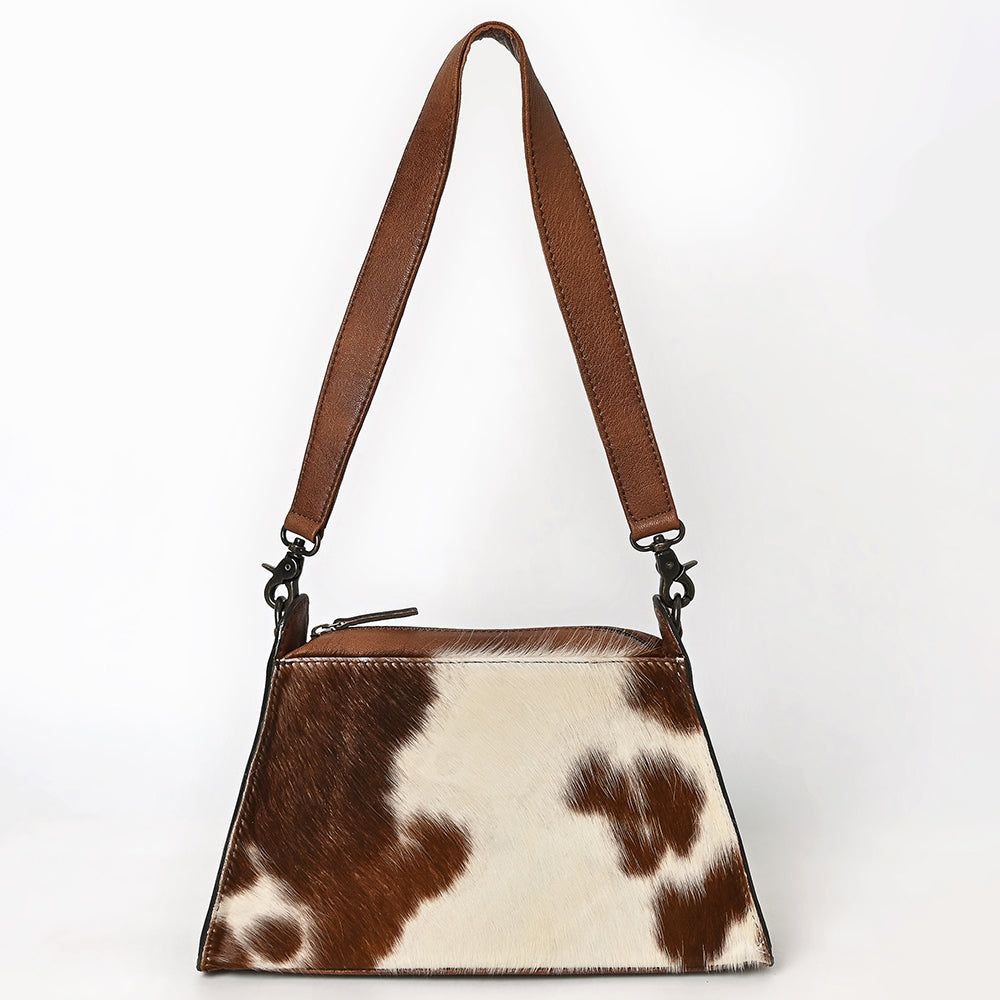 ADBG1698 American Darling Cowhide Shoulder Bag | Hand-Tooled Genuine Leather Turquoise Accent