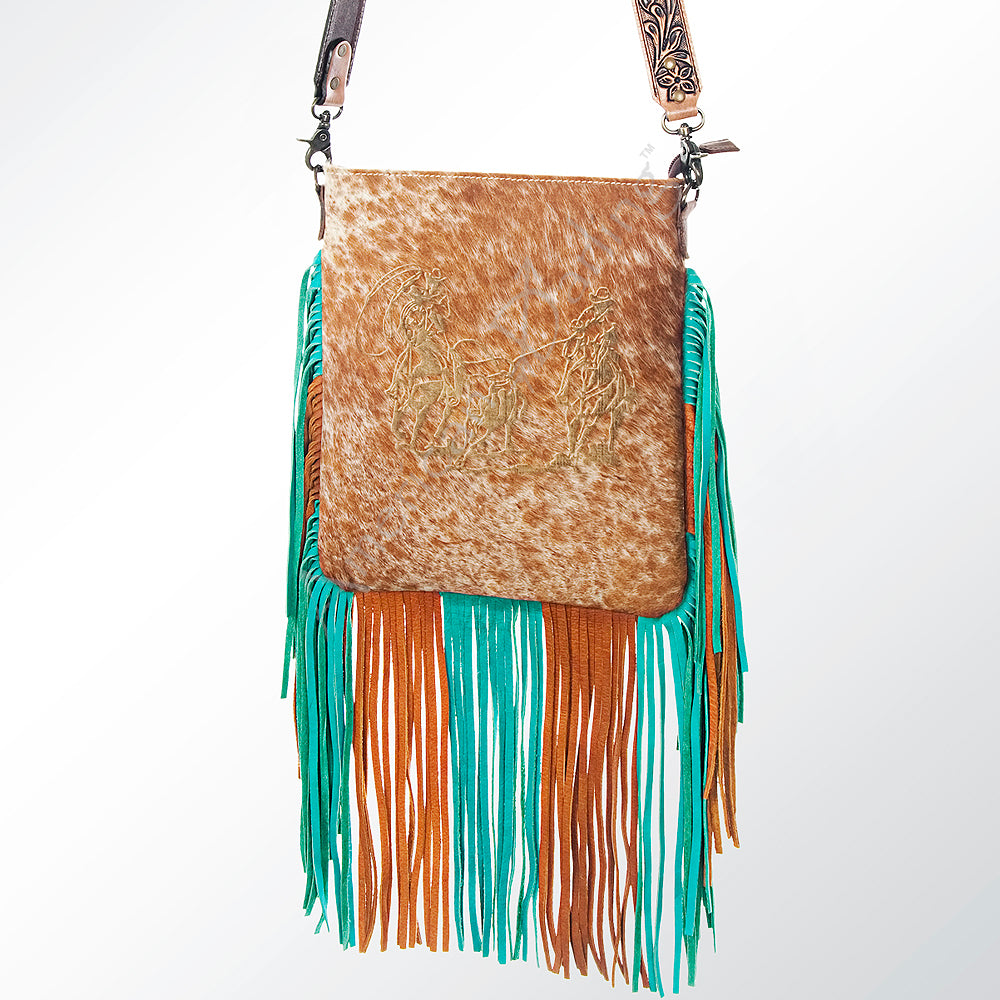 GIBG247 Large Crossbody Hair On Genuine Leather Women Bag Western Handbag Purse