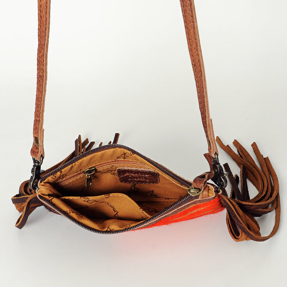 LC-ADBGS142 Hair-On Mini Crossbody - Western Leather Purse with Adjustable Strap