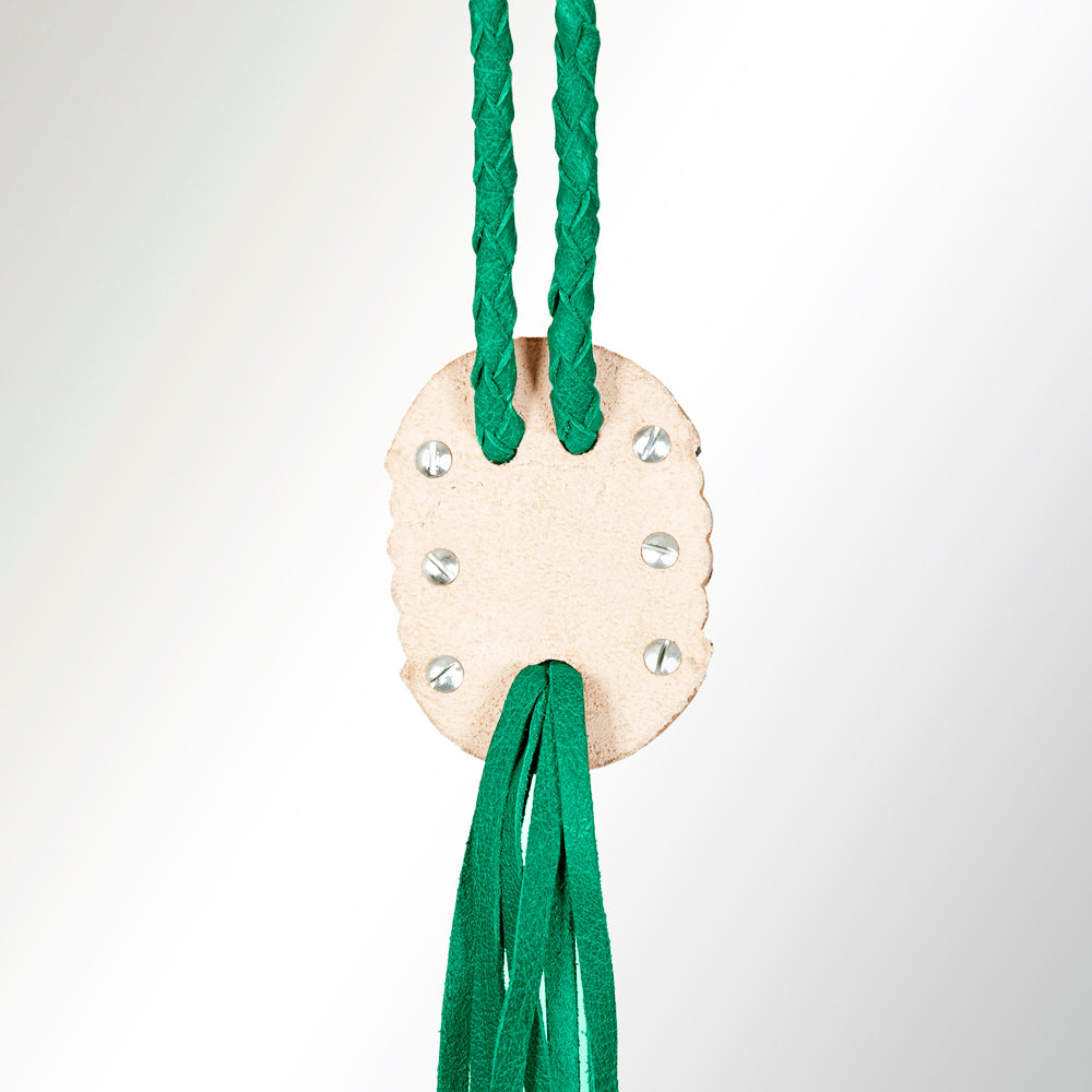 LC-ADJW107D Braided Genuine Leather Jewelry Necklace