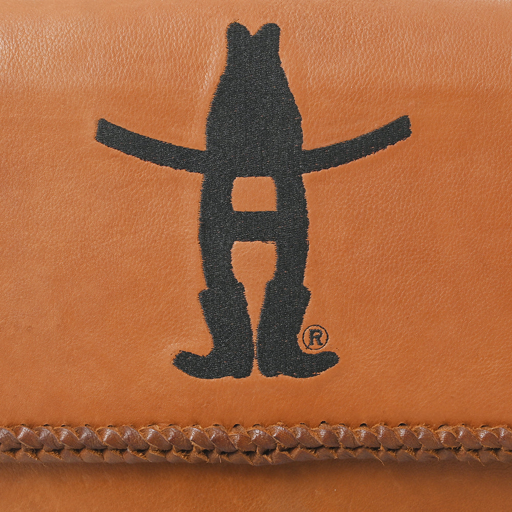 Frontier Rodeo Genuine Leather  Black Embroidered Crossbody Bag