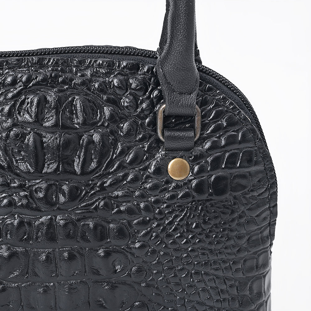 ADBG1736 American Darling Western Leather Clutch Bag with Crocodile Embossed Texture