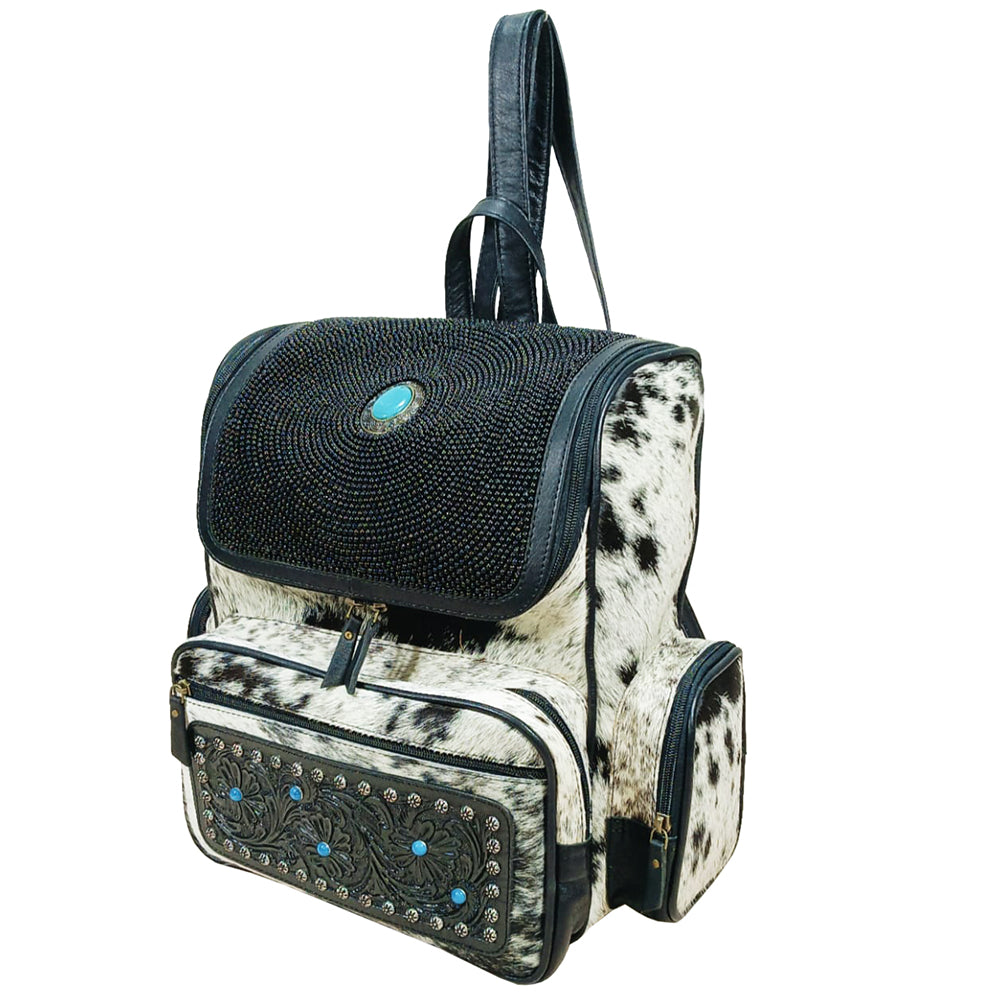 ADBG1886 Backpack Hand Tooled Hair on Genuine Leather Women Bag