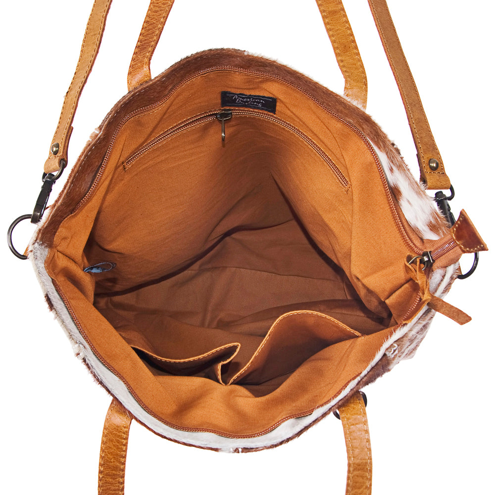 ADBG106 American Darling Hair-on Cowhide Western Tote Bag Genuine Leather