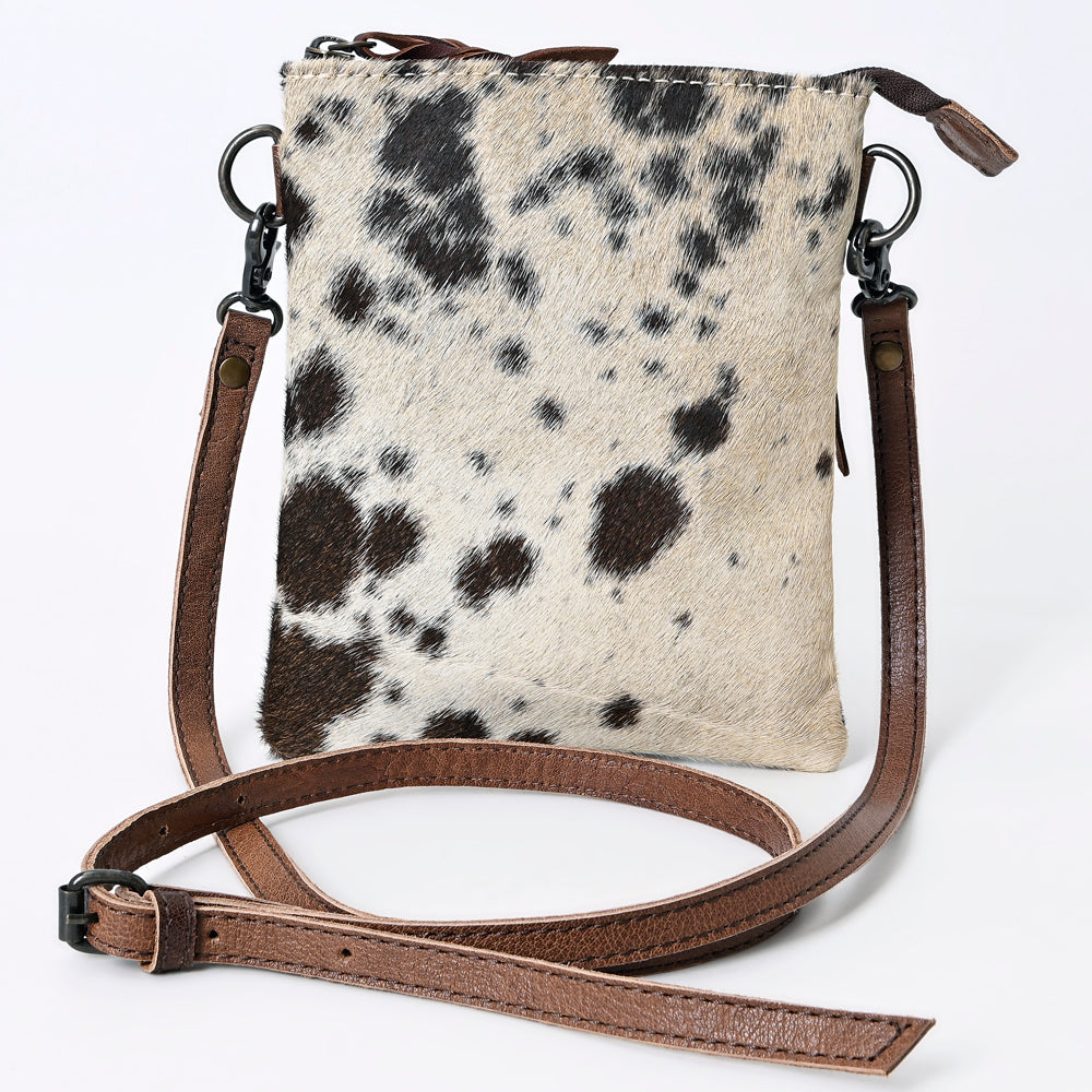 LC-ADBGS153BRW Speckled Hair-On Hide Leather Chaps Bag - Western Cowhide Purse