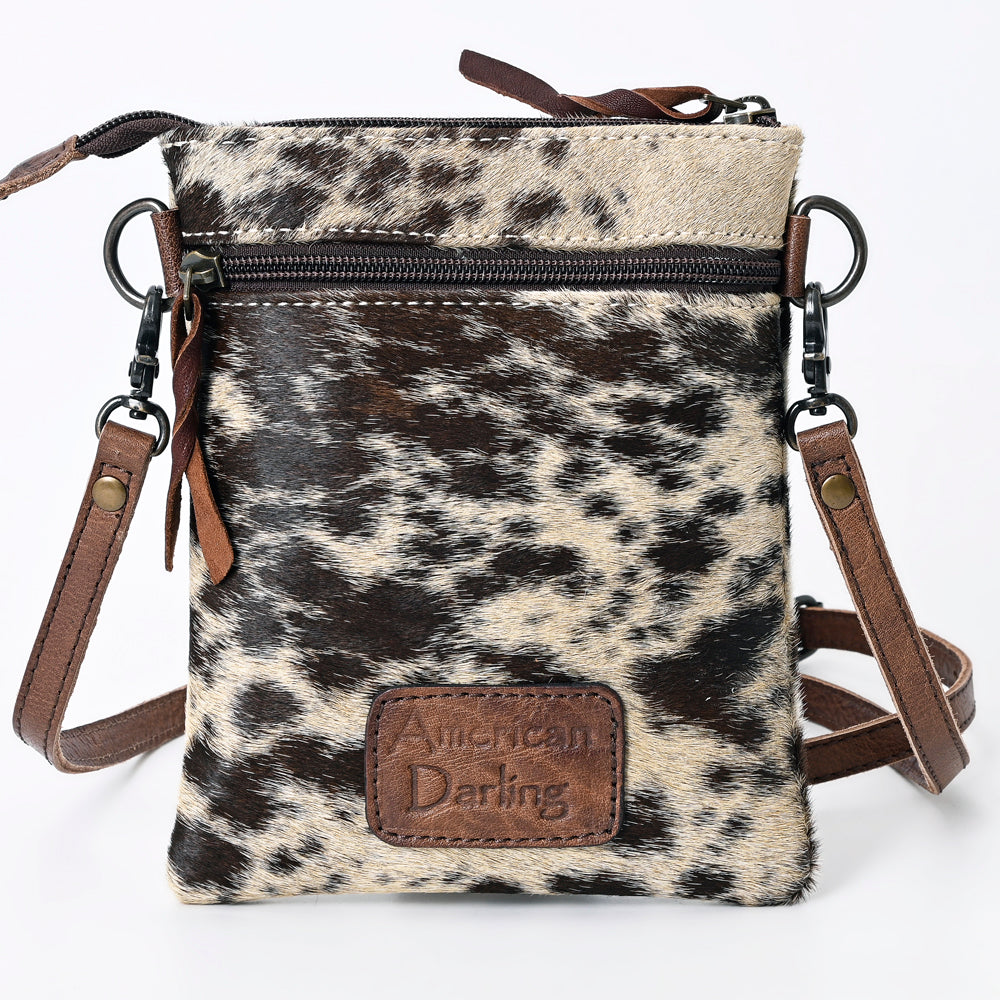LC-ADBGS153BRW Speckled Hair-On Hide Leather Chaps Bag - Western Cowhide Purse