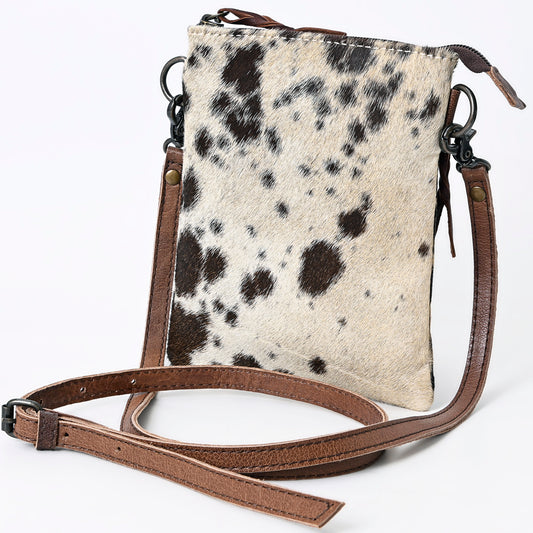 LC-ADBGS153BRW Speckled Hair-On Hide Leather Chaps Bag - Western Cowhide Purse