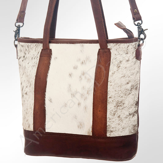 LC-ADBGS176BRW Tote Hair On Genuine Western Leather Women Bag