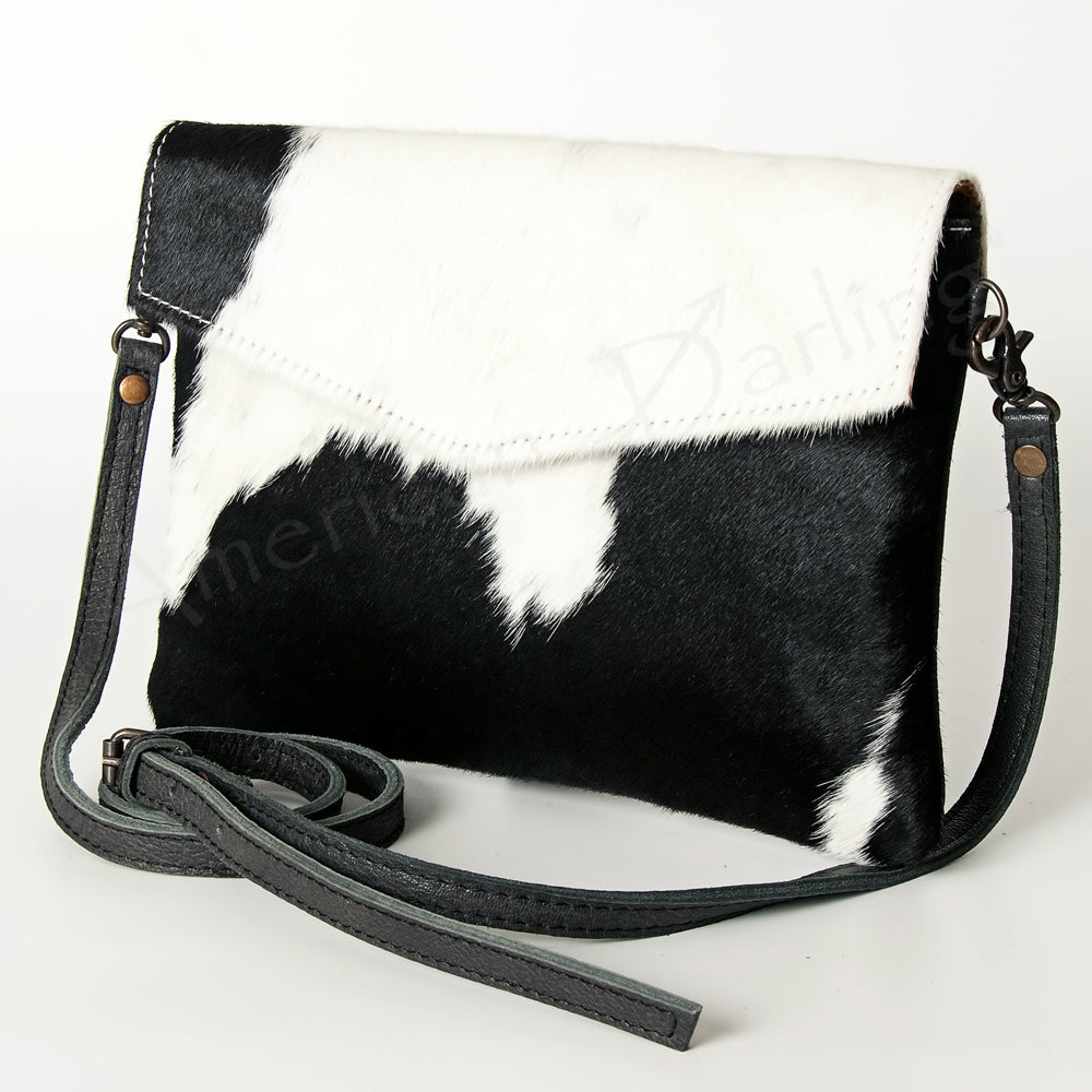 ADBGS178 Hair-On Cowhide Leather Crossbody Envelope - Western Style Purse